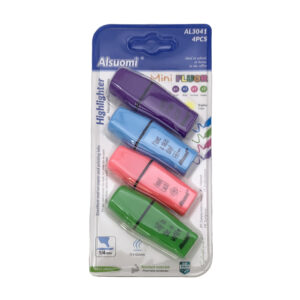 Marcador resaltador flúo mini x4