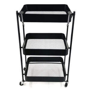 Mueble organizador 3 estantes canastos